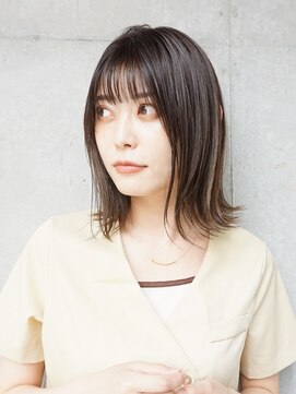 マイロ(mailo) 切りっぱなしAラインボブ×透明感グレージュカラー