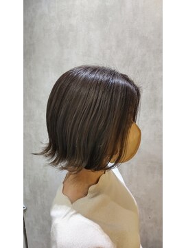 フィゼル あべのルシアス店(Aujua fizelle) 楽ちんボブグレージュハイライト