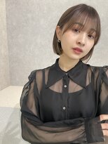 エジョン 三鷹店(Aejon) シルキーベージュ斜めバングチョコレートデザインカラー