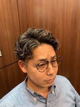 ヒロギンザ 御徒町店(HIRO GINZA) スパイラルパーマ 七三スタイル