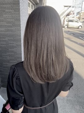 フレイムスヘアデザイン(FRAMES hair design) 大人ソフトグレージュ×アンニュイセミロング