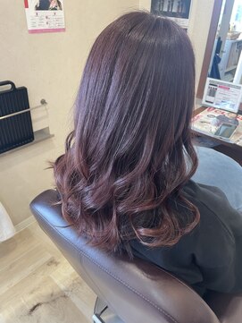 パッション 石巻蛇田店(PASSION) ブリーチ無し艶々パープルブラウン