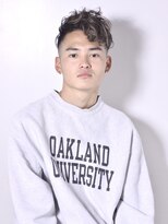 アッドバイケーツー 心斎橋(add by k-two Men's)&nbsp;癖毛風かき上げパーマ×ハイライトカラー★攻めたカジュアルヘア