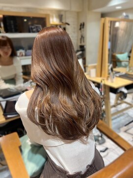 ラボヌールヘアーリアン 川越店(La Bonheur hair Lien) ブリーチなしカラー/ブラウンベージュ/艶ロング