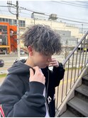 ツイストスパイラルパーマ アップバング センターパート 眉毛