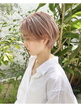 ソラ 表参道(SORA) ミルクティーベージュに合わせたハンサムショートヘア！