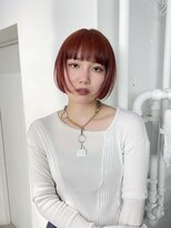 レコ 渋谷(LECO) ハイトーンレッドボブ