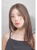 小顔顔周りレイヤーくびれ外ハネセミディ
