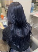 【ユゲミナミ】韓国風ヘア艶髪ブルーラベンダー