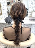 ふわふわ編みおろし/アップヘア/ヘアアレンジ/ヘアセット/ロング