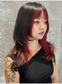 姫カットレイヤーロングミディアムハッシュカット20代30代#10