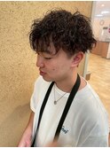 爽やかソフトツイストパーママッシュナチュラルショコラアッシュ