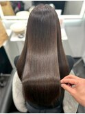 ロングヘアーココアブラウン髪質改善 松阪美容室
