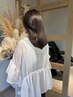 【上品な透明感☆】カット＋ブリーチなし透明感ダブル発色カラー