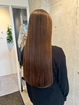 ロッカヘアエジェ(ROCCA hair eje.) 髪質改善ブラウンロングストレート