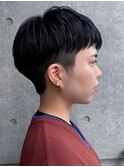 刈り上げショートピクシーカット丸みベリーショート