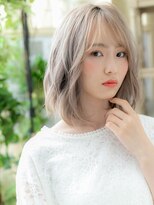 カバーヘア イヴ 戸頭店(COVER HAIR EVE)&nbsp;■外国人風ハイトーンカラーエアリーミディ307戸頭10代20代30代