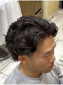 men's/メンズ/リバースセンターパート/サーフカール/神保町/眉毛