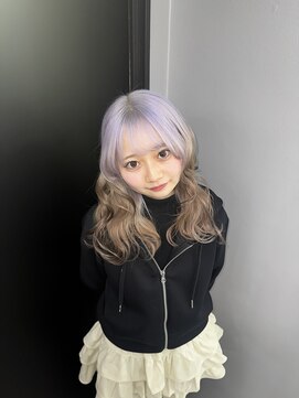 ギミックパシャ(GIMMICK pasha) ラベンダーとブラウンのルーツカラー