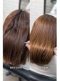 ブリーチ毛対応 髪質改善ストレート