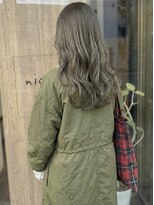 ニコリヘアワークス(nicori hair works)&nbsp;ロング×ハイトーン×オリーブベージュ1