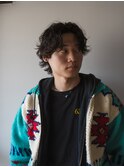 メンズウルフシャドウパーマ外国人風