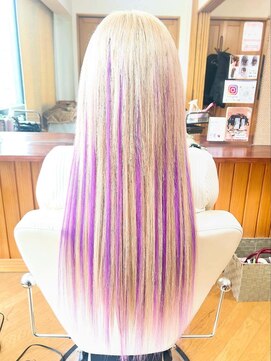 エクステンション クーチャー(Extention Cu'cha) エクステ150g ピンク紫メッシュ