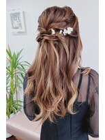ルッカヘアガーデン 鶴ヶ島店&nbsp;結婚式お呼ばれヘア/ロープ編み/ハーフアップ♪