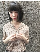 アイニコプラス(ainico.+) シアーアッシュブラウン 切りっぱなし外ハネボブ