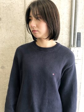 カッツヘアー(KATZHAIR) グレージュ/ぱつっとボブ