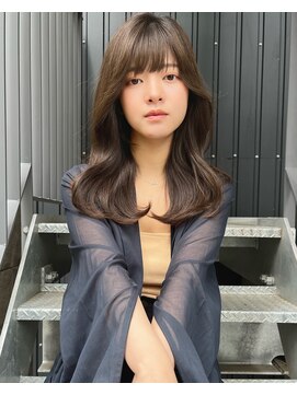 ロンドプロフィール 浦和(Lond profil) 韓国シースルー前髪くびれ巻きグレージュ【浦和】