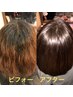半永久縮毛矯正＋カット＋ノンダメージカラー＋艶トリートメント￥28800