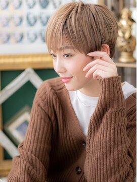 カバーヘア ブリス 志木南口駅前店(COVER HAIR bliss) ★カーキベージュメンズライク刈り上げショート20代30代40代★9!