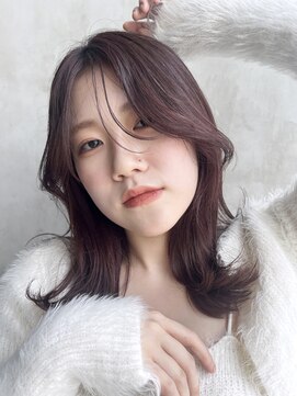 アイティーバイアルバム 松戸店(IT by ALBUM) 秋色ミディ_斜めバンググレージュカラーシルキーベージュ_29319