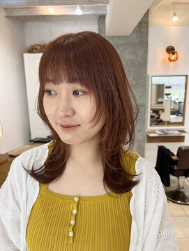 センスヘア(SENSE Hair) ブリーチなしオレンジブラウンカラー☆