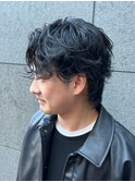 メンズ/波巻きパーマ/マッシュウルフ