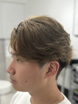 バース 梅田中崎町店(BIRTH) ニュアンスパーマセンターパート韓国メンズカット