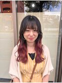 【minim×濱田】深みピンクの裾カラー