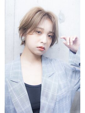 ジェニーバイメノン(JENNIE by Menon) マッシュショート×マロンベージュ　前髪