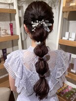 ロングヘア◎編みおろしアレンジ