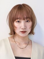 シスタ(SISTA)&nbsp;外はねくびれボブオレンジブラウンオレンジベージュ【自由が丘】