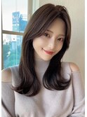 韓国風レイヤーイメチェンハッシュカットワイドバング美髪