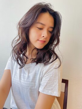 ガーデン 銀座(GARDEN) デジタルパーマ イメチェン セミロング 簡単スタイリング