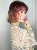 カバーヘア ブリス 大宮西口(COVER HAIR bliss) ミルクティーピンクくせ毛風エアリーボブp1大宮20代30代40代