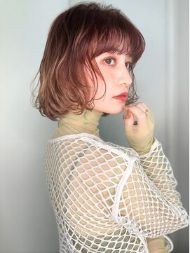 カバーヘア ブリス 大宮西口(COVER HAIR bliss) ミルクティーピンクくせ毛風エアリーボブp1大宮20代30代40代