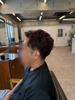 タメ(tame-)&nbsp;サーフカール/フェザーパーマ/ブルーブラック【都賀/メンズ】