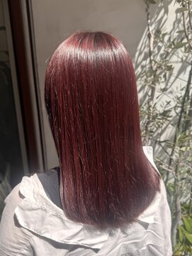 アン(Hair make un) チェリーレッド♪