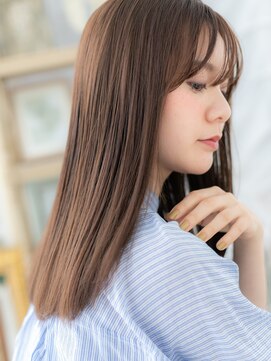 カバーヘア ブリス 戸田公園西口店(COVER HAIR bliss) ■ミルクティーベージュ艶感ストレート401戸田公園20代30代40代