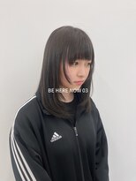 ビーヒアナウ N゜03 金沢駅西店(BE HERE NOW)&nbsp;【韓国ヘア/レイヤーカット/オリーブグレージュ】