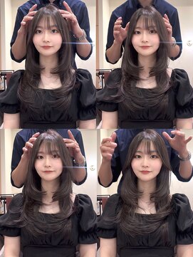 シュガー(Sugar) レイヤーカット/ワンホンヘア/韓国ヘア/顔まわり/大阪/梅田